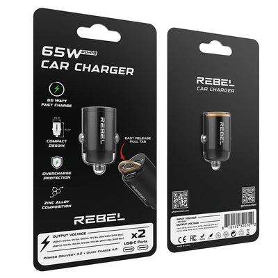 Dual 65W USB C Car Charger - Phone Rebel