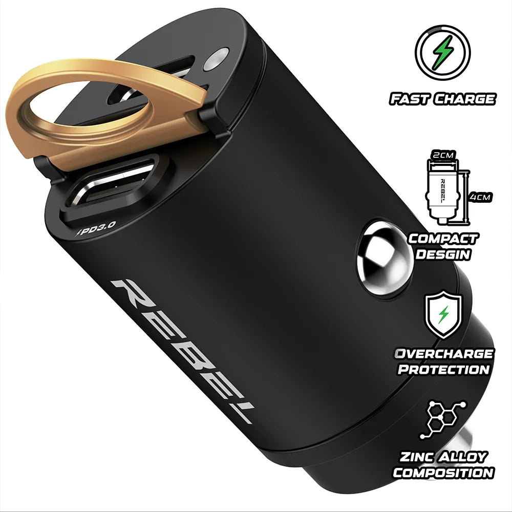 Dual 65W USB C Car Charger - Phone Rebel