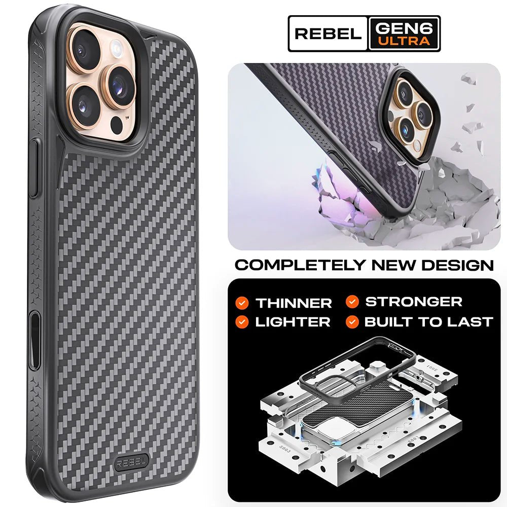 REBEL Series GEN6 Case for iPhone 16 Pro Max & 16 Pro Aramid Fiber iPhone 16 Pro Max REBEL Series GEN6 Case for iPhone 16 Pro Max & 16 Pro Aramid Fiber iPhone 16 Pro Max