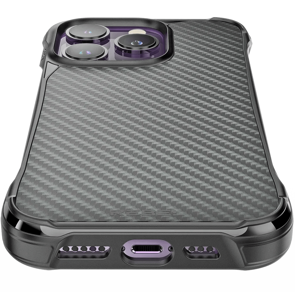 iPhone 14 Pro Max Carbon Fiber Skin Transparent Protect Soft Back