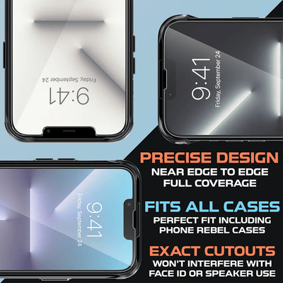 Pack iPhone 14 Pro con 3 Protectores de pantalla + 3 Protectores