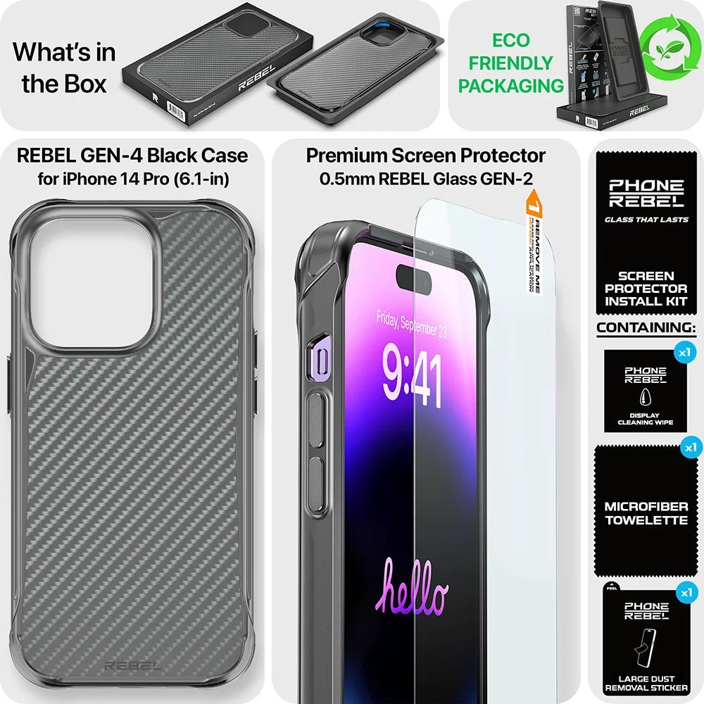Rebel Case for iPhone 14 Plus [Gen-4 Aramid Fiber Series] Strong MagSafe Compatible, Protective Shockproof Corners, Premium Metal Buttons, Upgraded